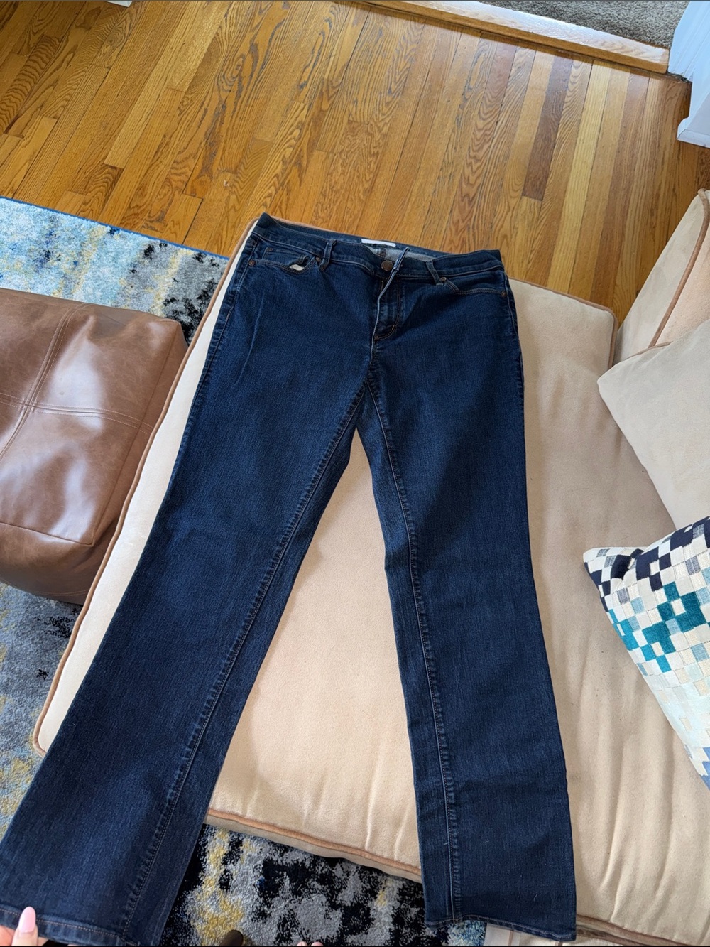 LOFT Dark Blue Boot-Cut Jeans